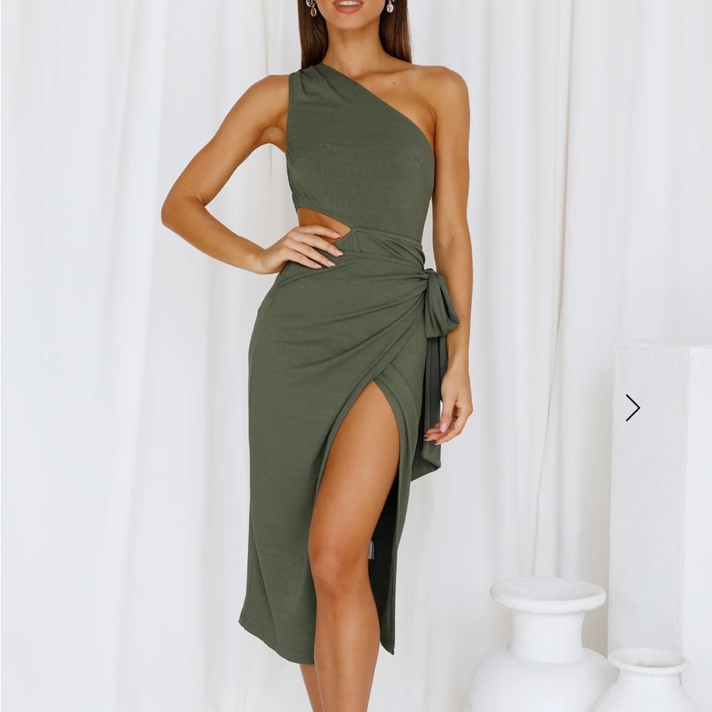 Olive Green Midi Dress